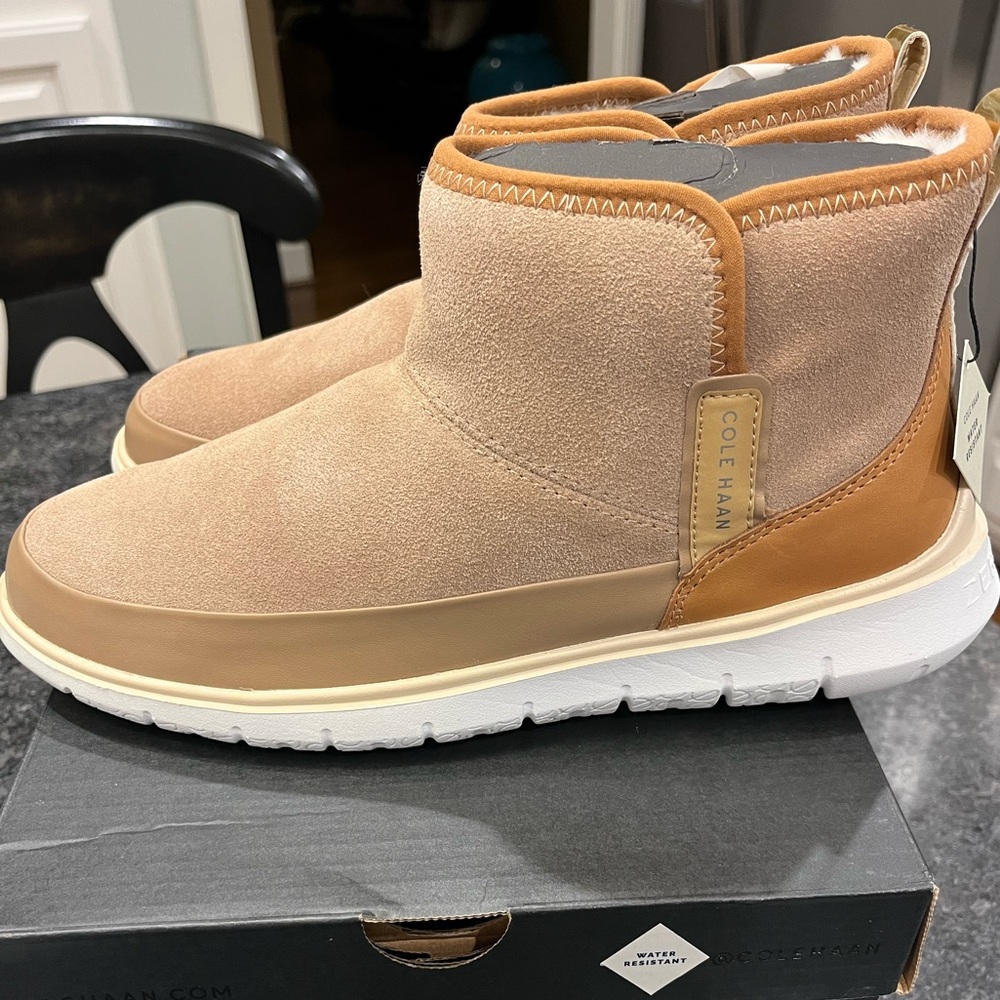 Cole Haan Women’s ZEROGRAND Tan Suede Booties